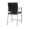 Lesro Newport Hip Chair Metal Frame, Silver, MD Black Upholstery NP1161 - alternate 2